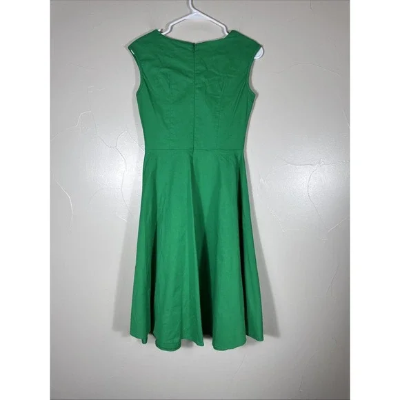 Mixinni Women's Dress Retro 50's Green Fit & Flare Rockabilly Small New With Tag - Picture 7 of 10